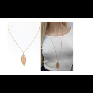 Sale! Gold Leaf Necklace